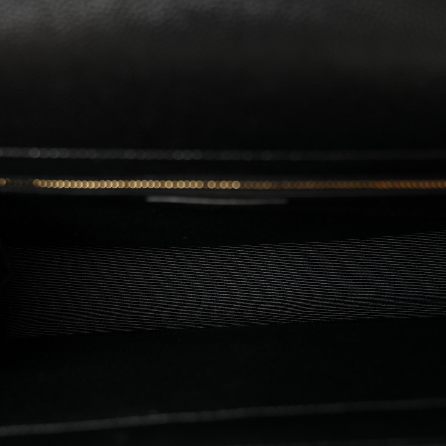 Grain De Poudre Matelasse Chevron Large Monogram Satchel Black