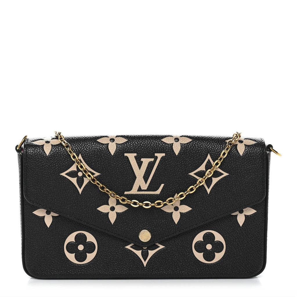 Empreinte Monogram Giant Felicie Pochette Black Beige