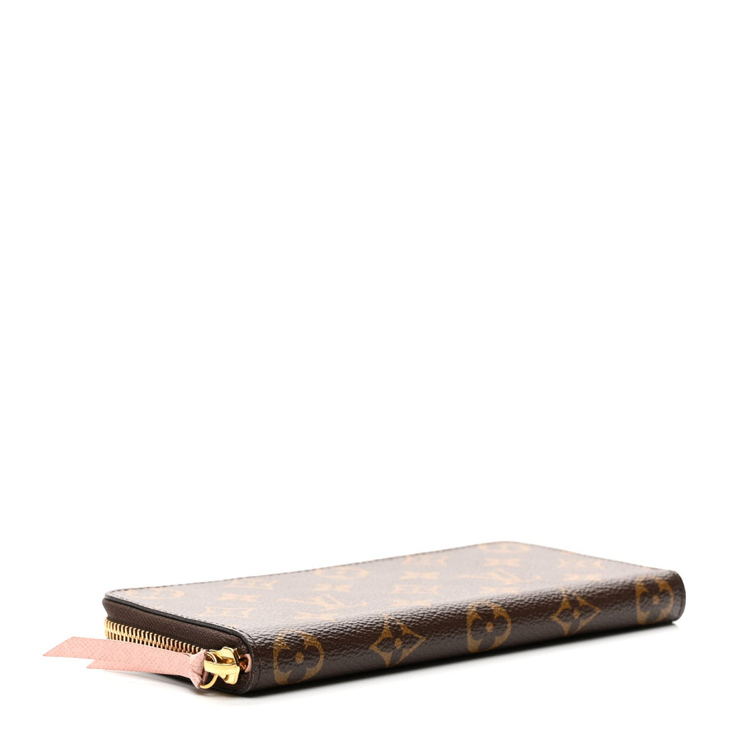Monogram Clemence Wallet Rose Ballerine