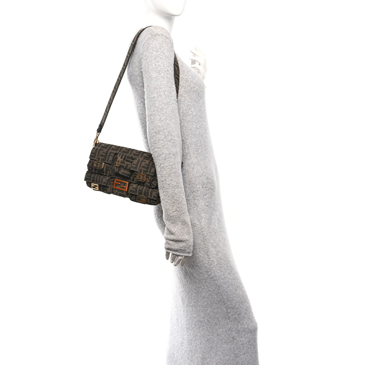 Fabric Jacquard FF 1974 Multipocket Baguette Tobacco Moro