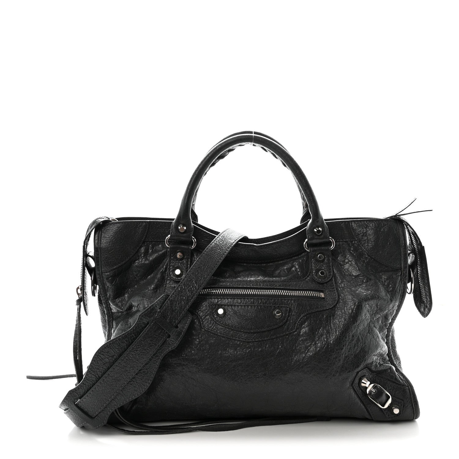 Agneau Classic Silver Hardware City Gris Fossile