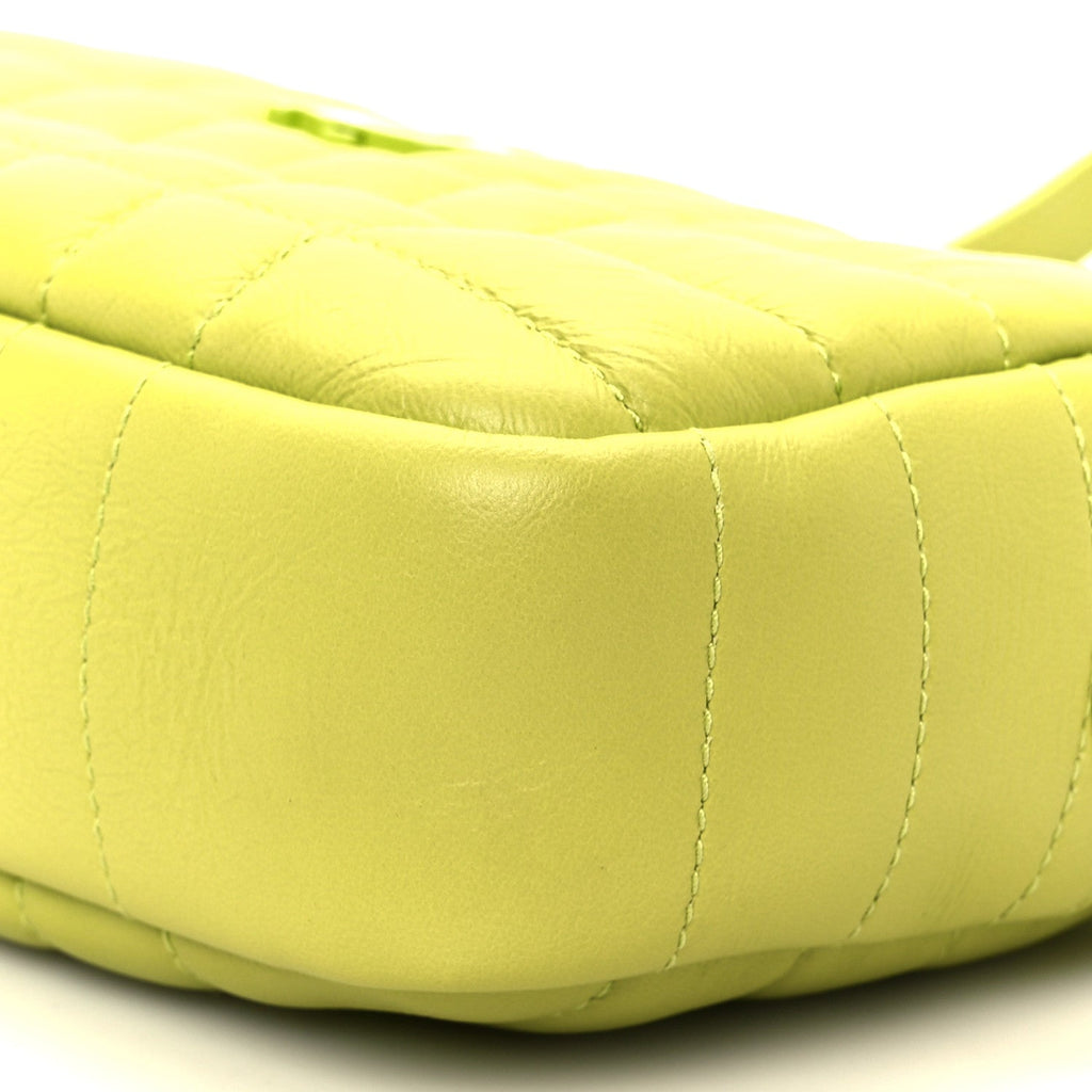 Lambskin Quilted Mini Lola Camera Bag Vivid Vivid Lime