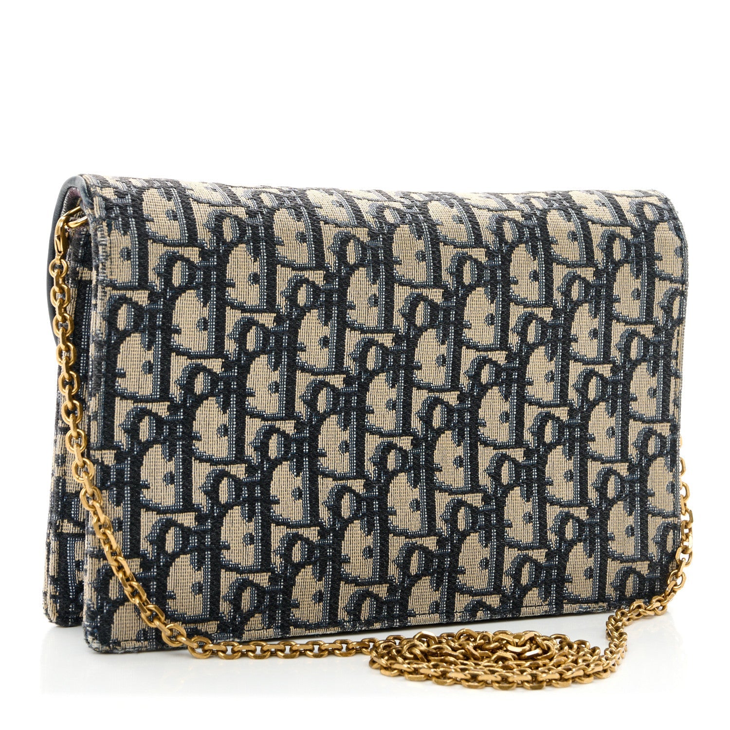 Oblique Saddle Chain Pouch Blue