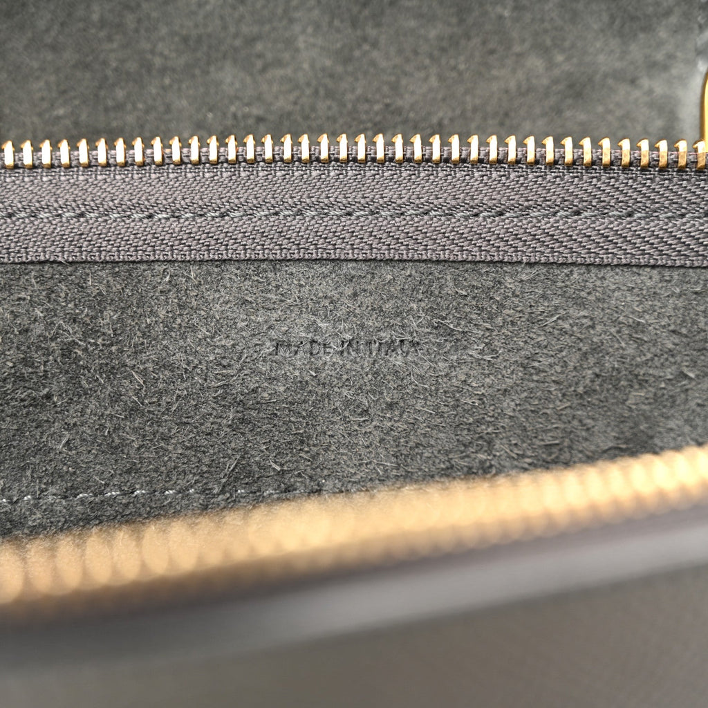 Grained Calfskin Nano Belt Bag Grey