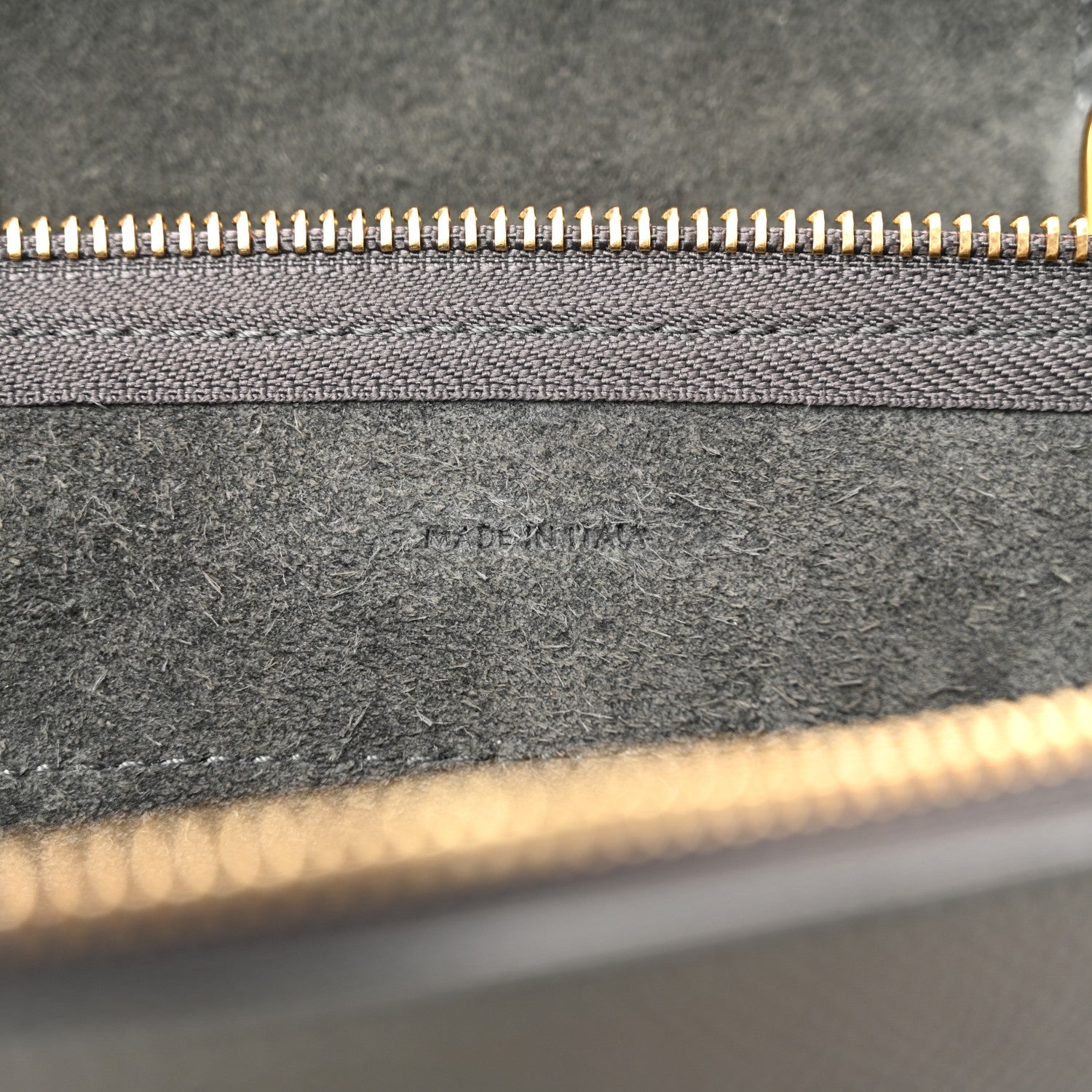 Grained Calfskin Nano Belt Bag Grey