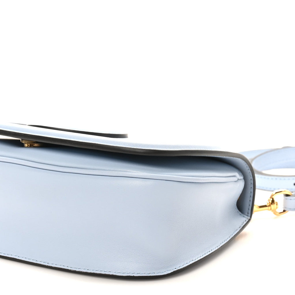 Roxy Calfskin Medium Blondie Top Handle Bag Cloudy Blue