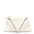 Lambskin BV Trine Clutch Bianco