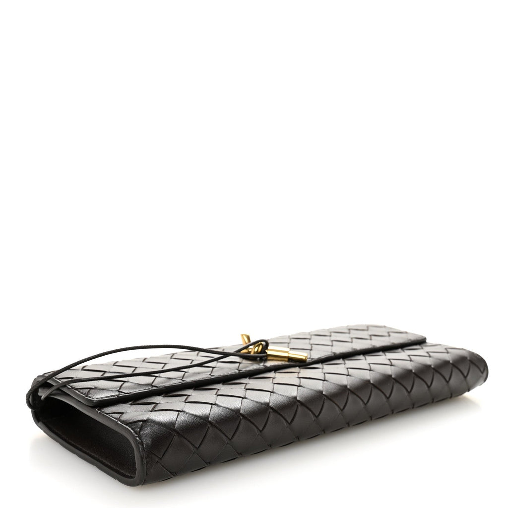 Nappa Intrecciato Long Andiamo Top Handle Clutch Fondant