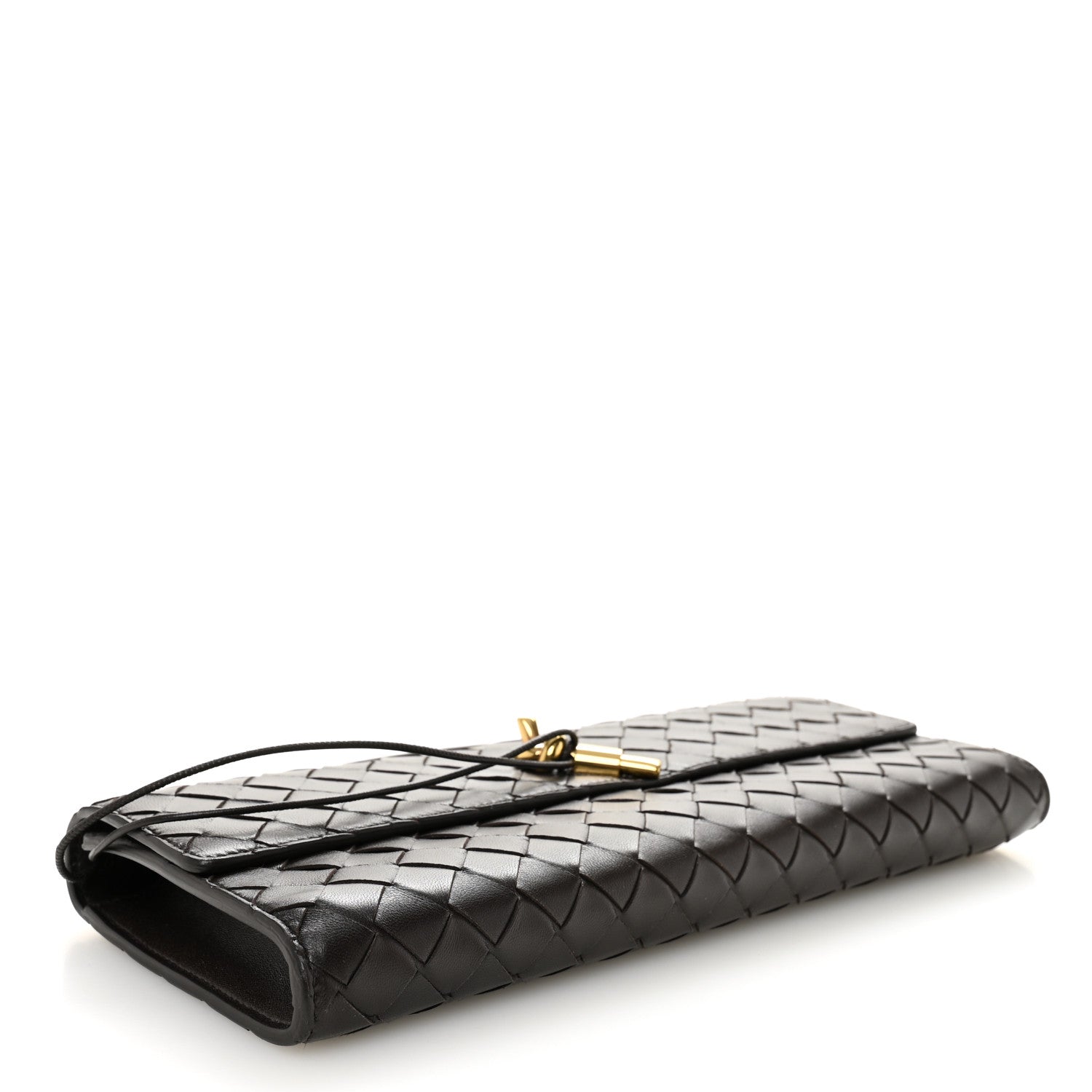 Nappa Intrecciato Long Andiamo Top Handle Clutch Fondant