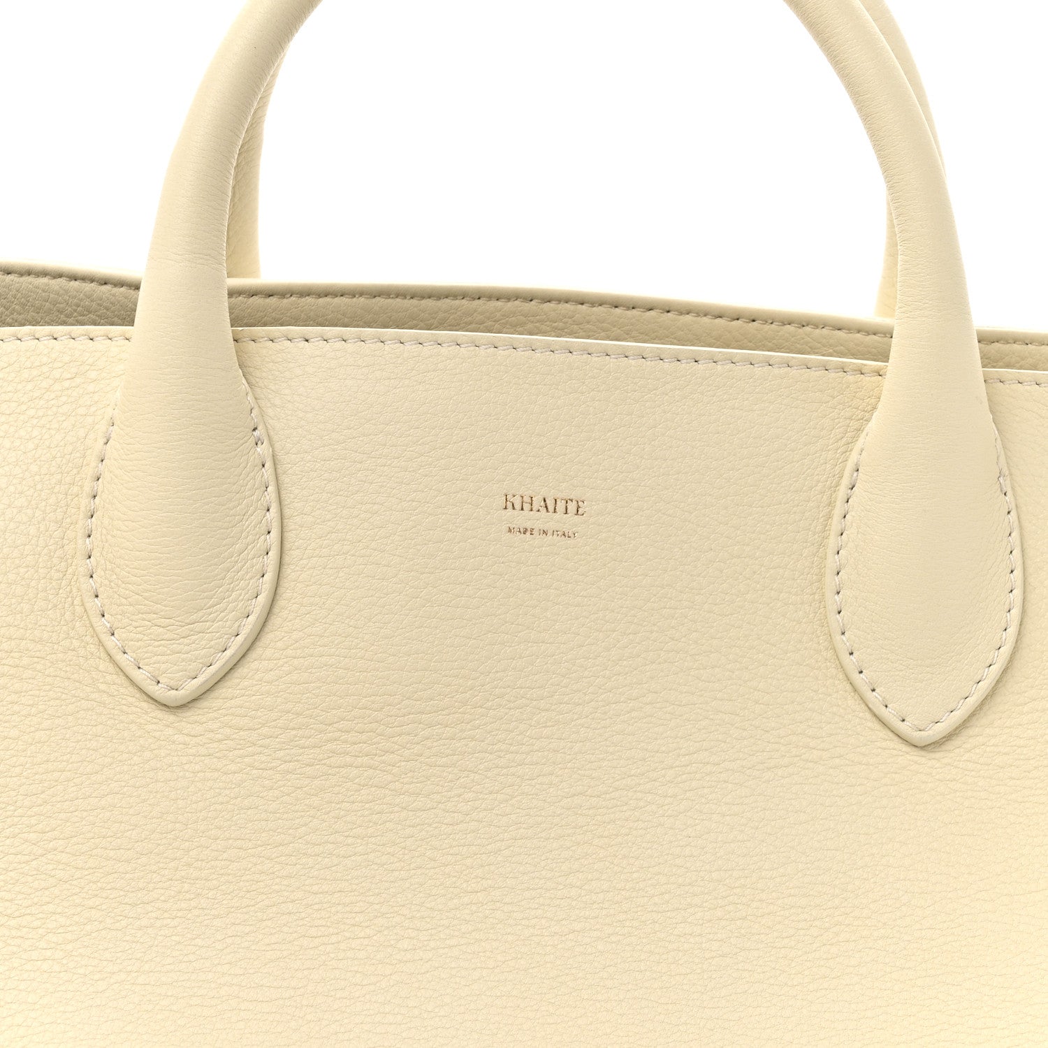 Pebbled Calfskin Medium Amelia Tote Ivory