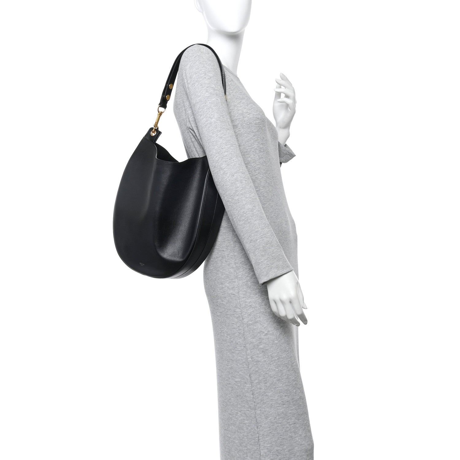 Supple Calfskin Medium Hobo Black