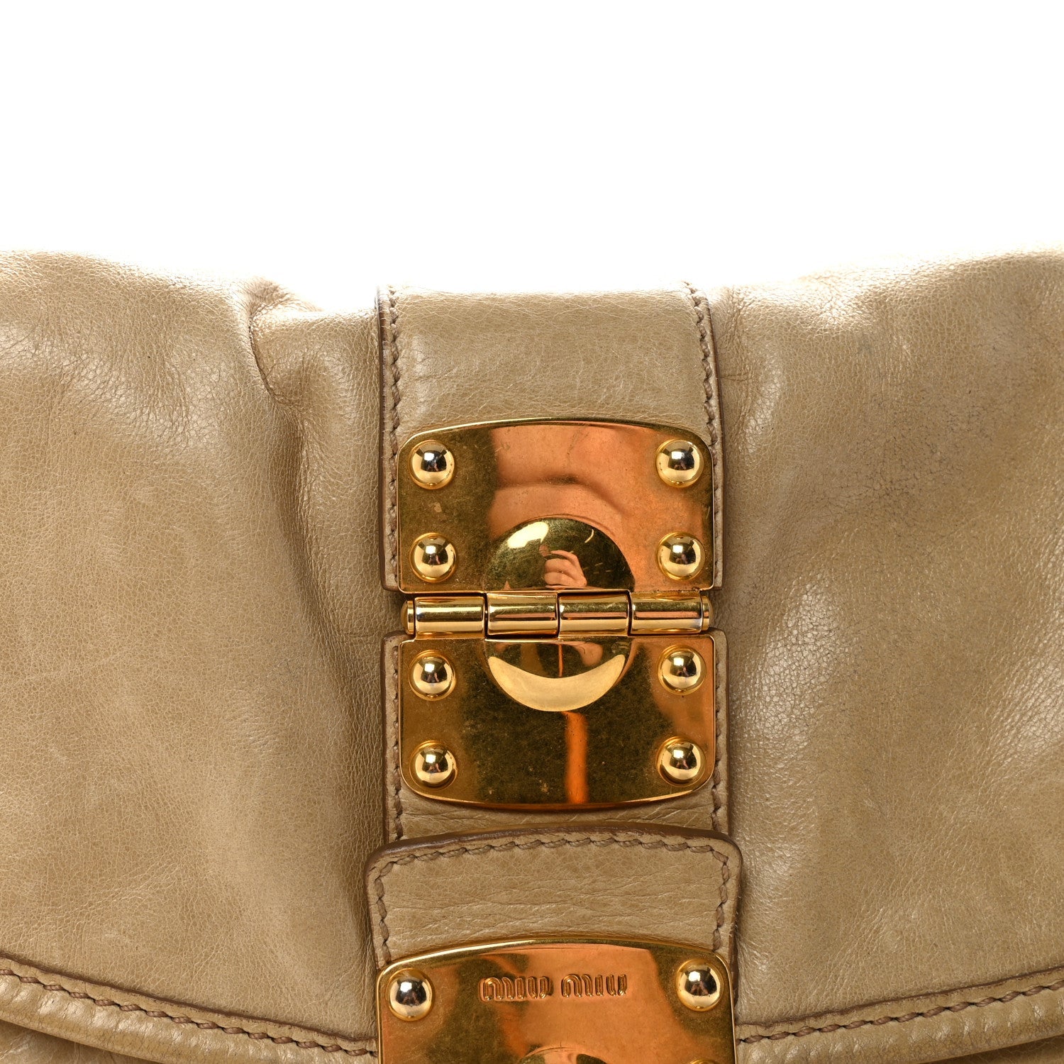 Nappa Matelasse Coffer Hobo Beige