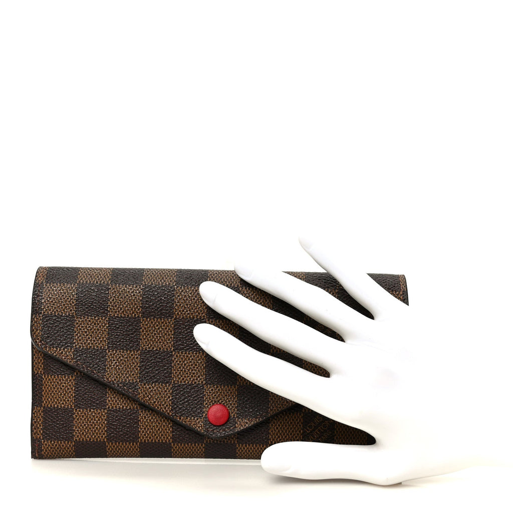 Damier Ebene Josephine Wallet Red