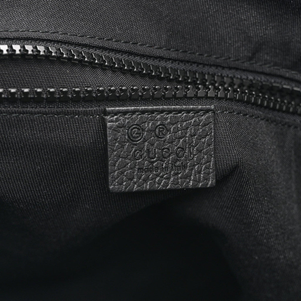 Nylon Monogram Small Flat Messenger Bag Black