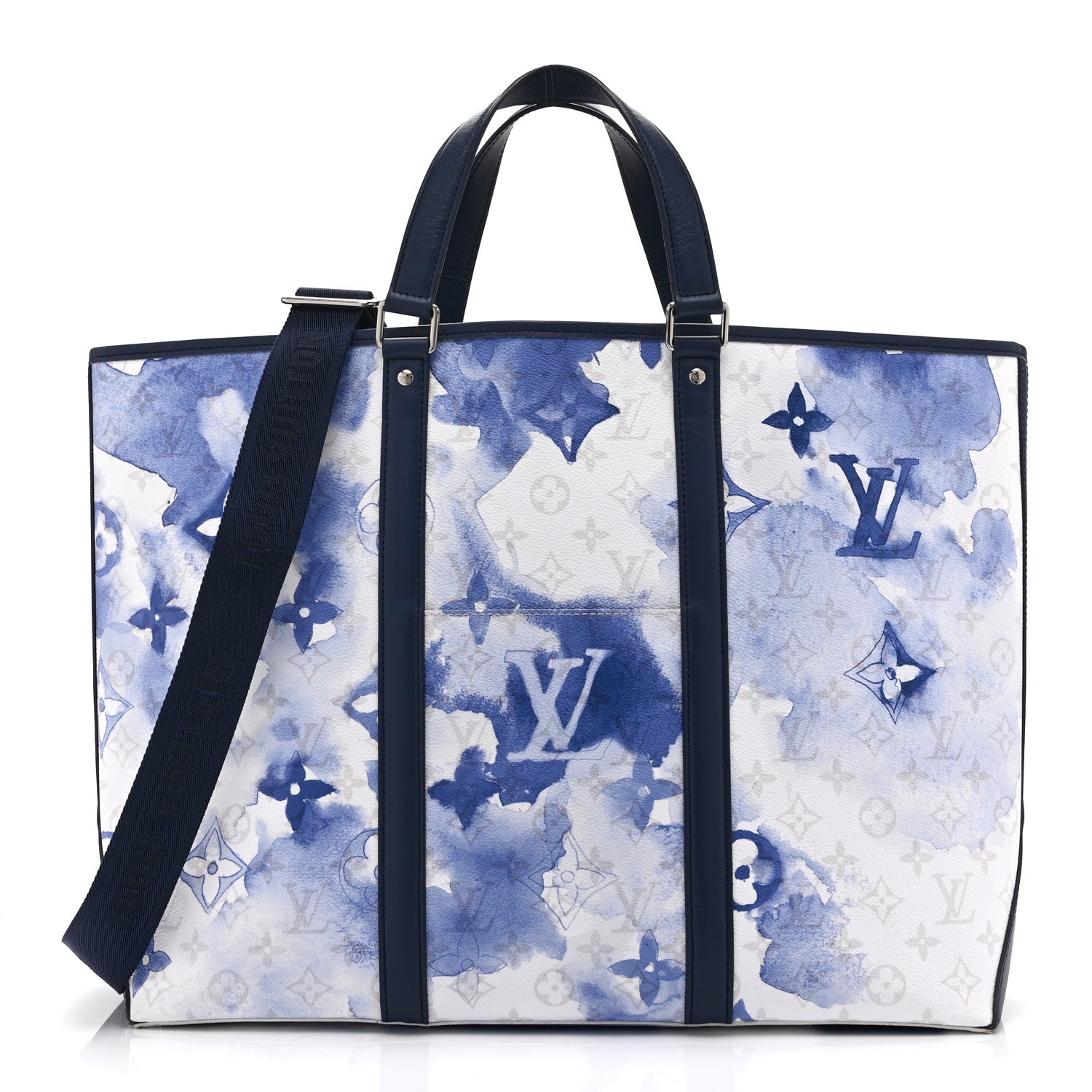 Monogram Watercolor New Tote GM Blue
