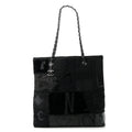 Tweed Patchwork Tote Black