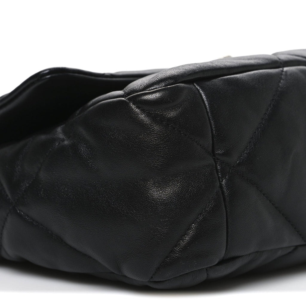Lambskin Quilted Large Chanel 19 Flap Black