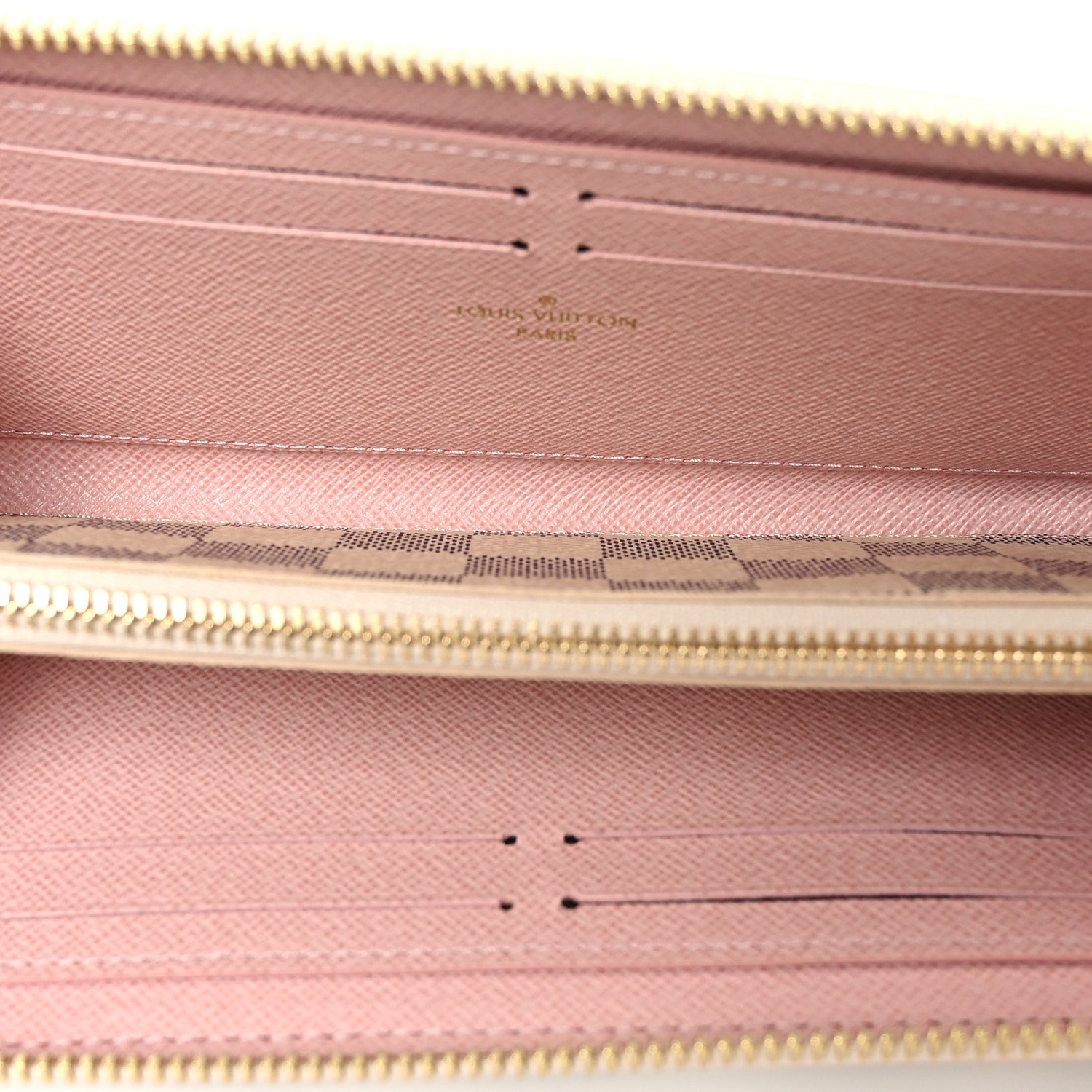 Damier Azur Clemence Wallet Rose Ballerine