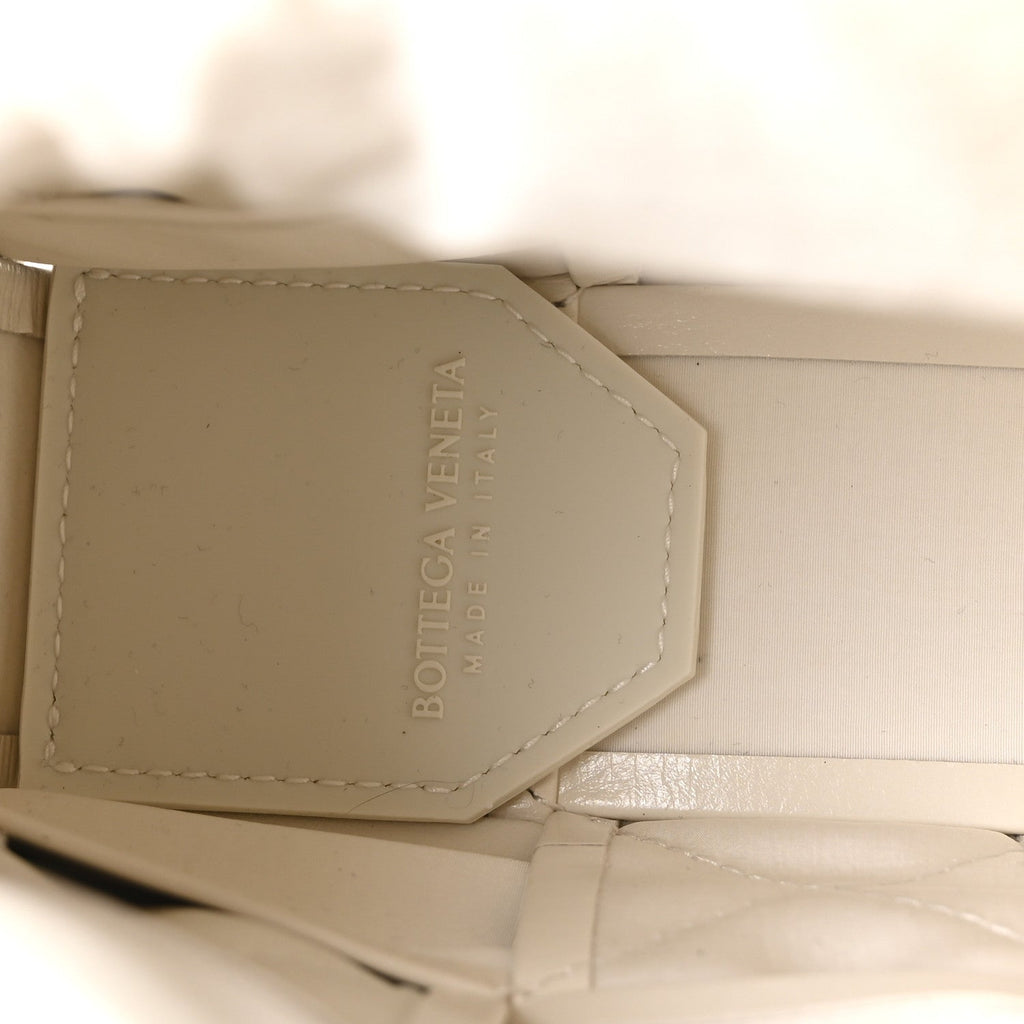 Patent Maxi Intrecciato Cassette Crossbody Bag White