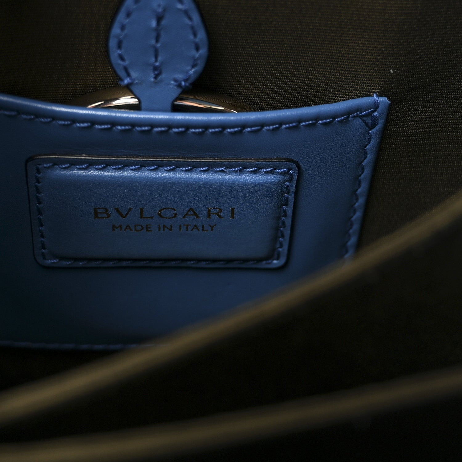 Calfskin Serpenti Forever Top Handle Blue