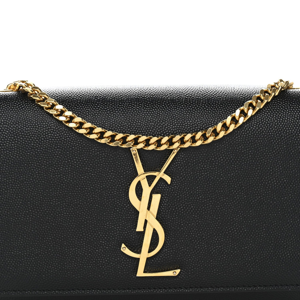 Grain De Poudre Small Classic Monogram Kate Satchel Black