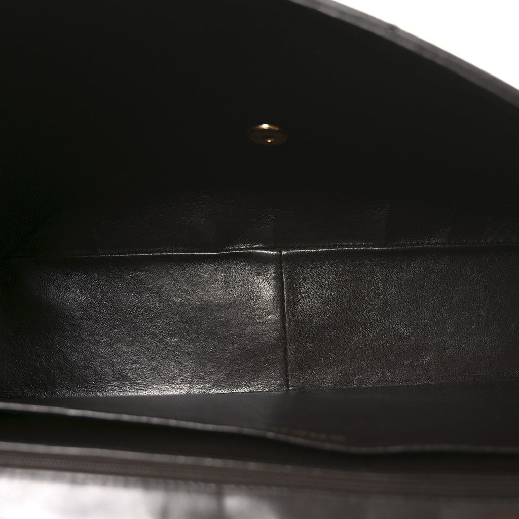 Lambskin Quilted CC Maxi Jumbo Single Flap Brown