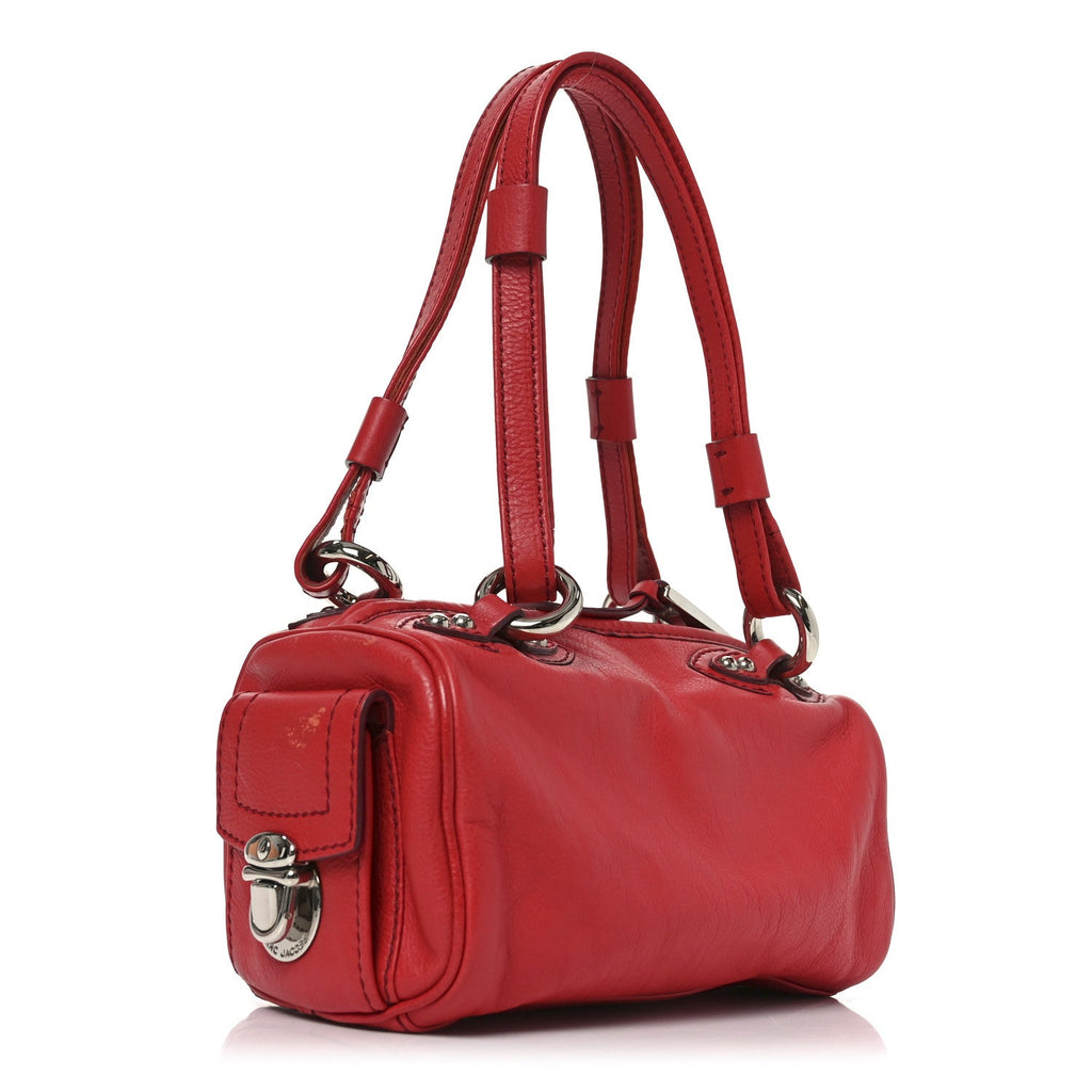 Mini Pushlock Satchel Red