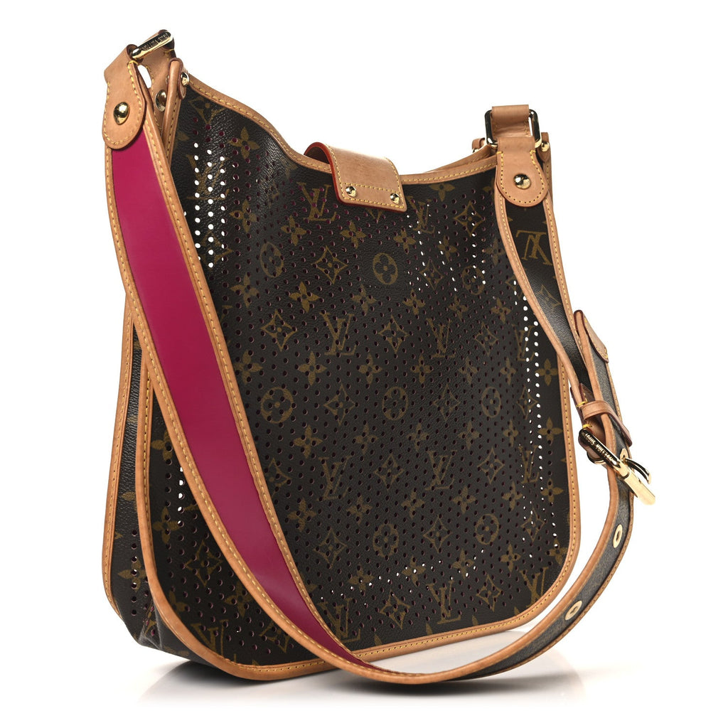 Monogram Perforated Musette Fuchsia