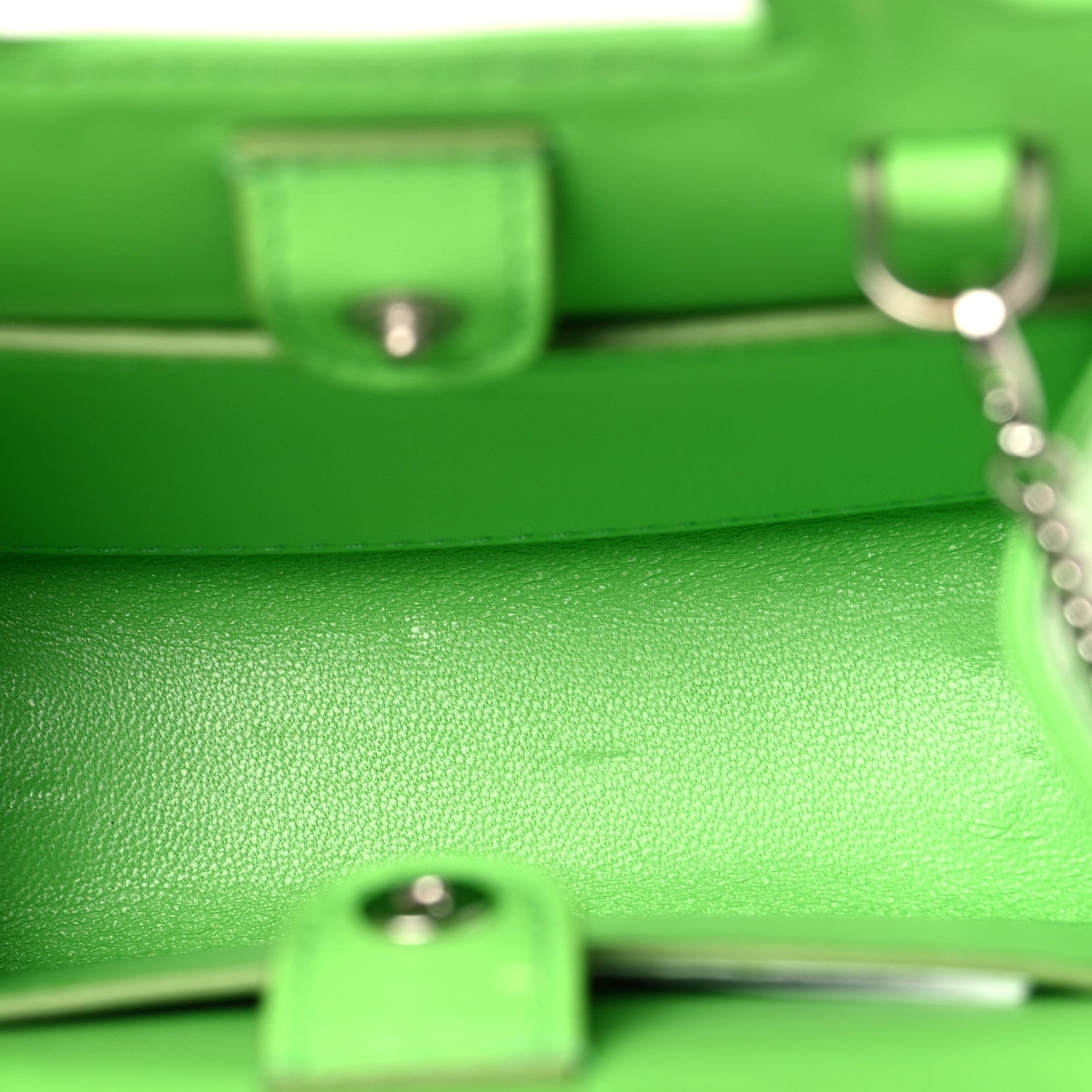 Brushed Calfskin Micro Wanda Top Handle Bag Green