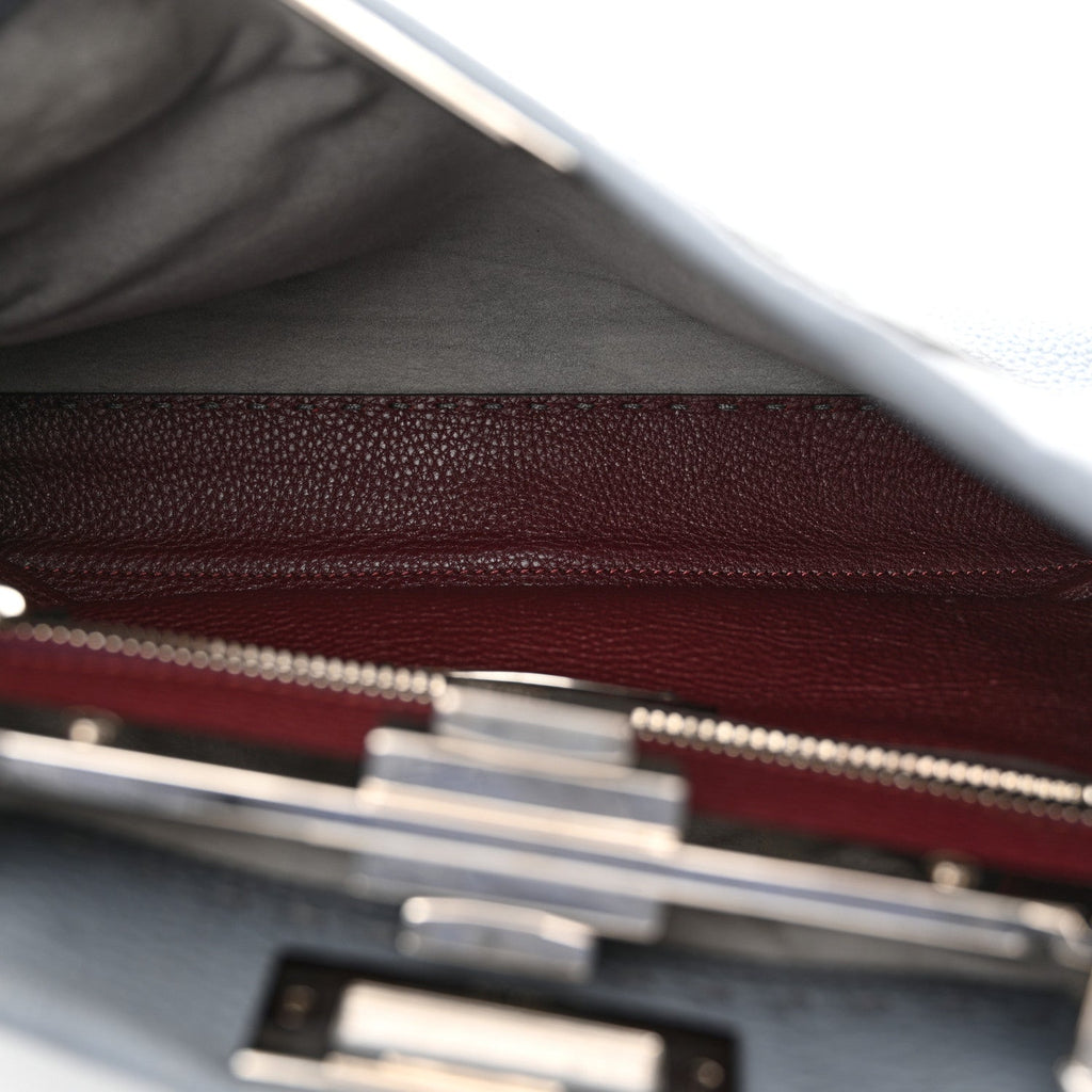 Cuoio Romano Selleria Bi-Color Medium Peekaboo Iconic Satchel Nube Bordeaux