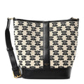 Canvas Calfskin Triomphe Embroidered Small Bucket Bag