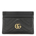 Calfskin Matelasse GG Marmont  Holder Black