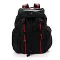 Techno Canvas Web Double Buckle Backpack Black