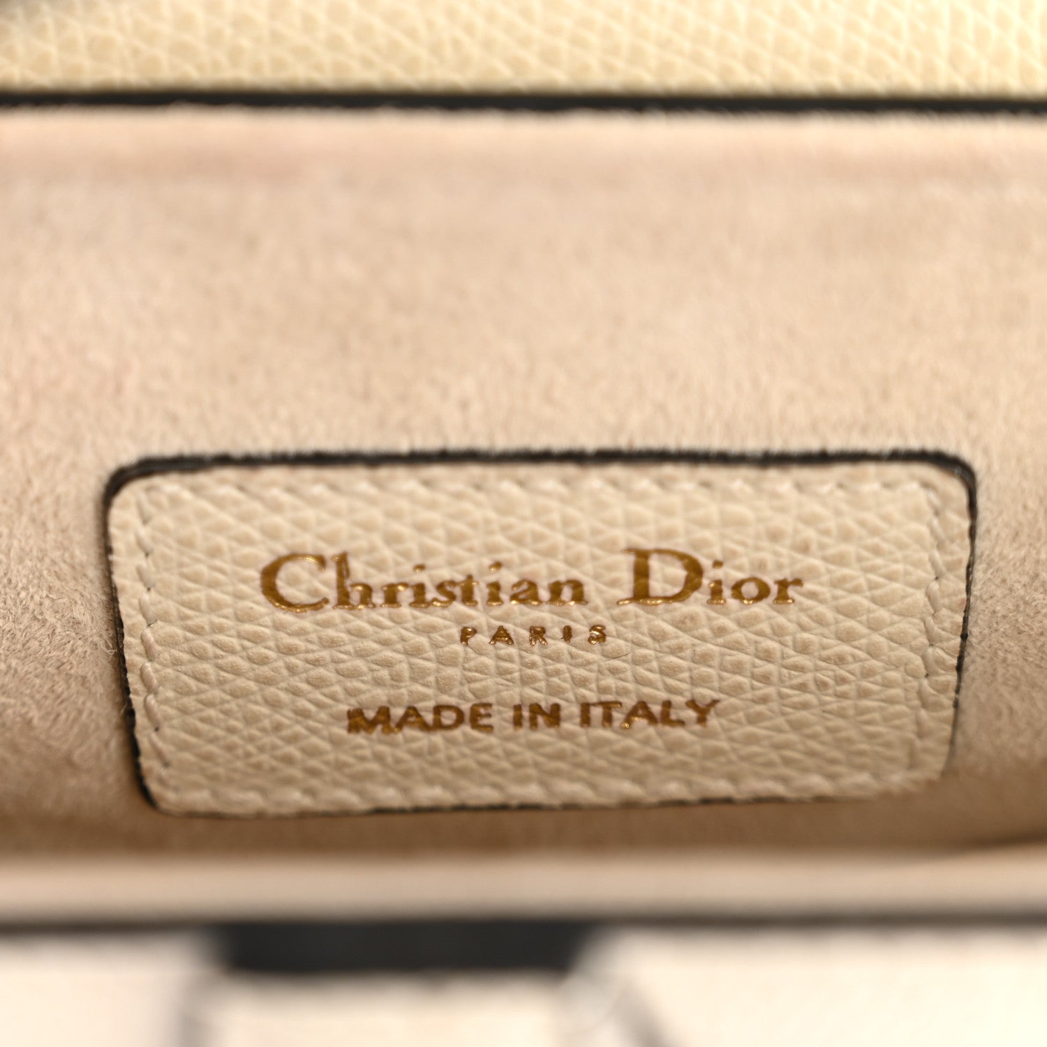 Grained Calfskin Mini Saddle Bag White