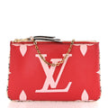 Monogram Giant Double Zip Pochette Rouge