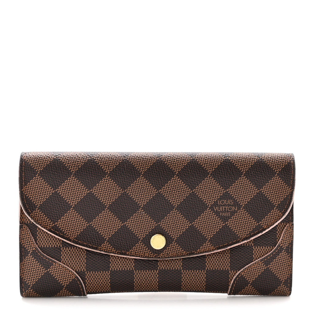 Damier Ebene Caissa Wallet Rose Ballerine