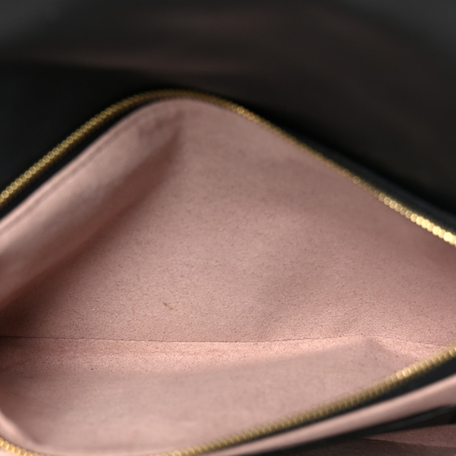 Lambskin Embossed Monogram Pochette Coussin Black