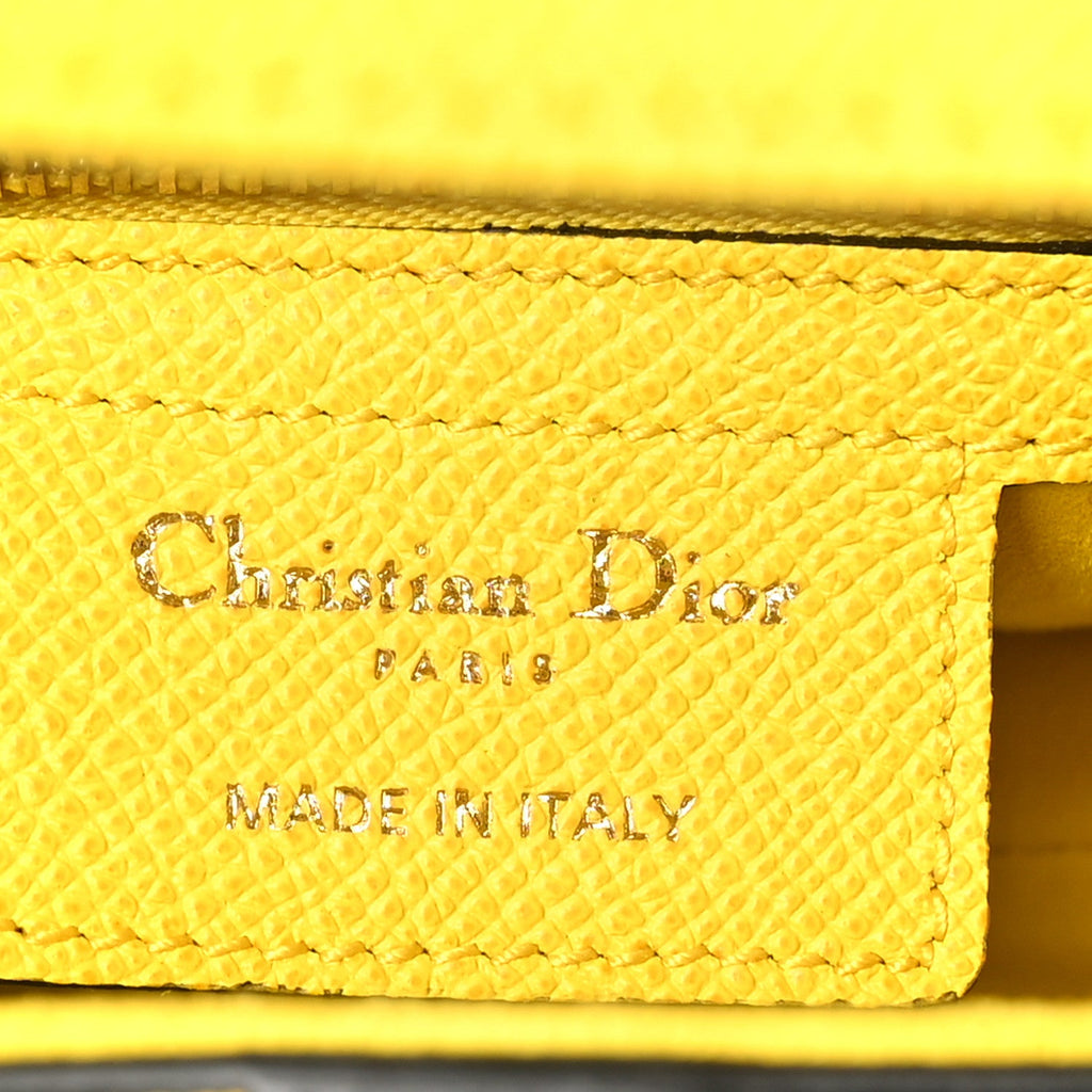 Grained Calfskin Saddle Bag With Strap Yellow