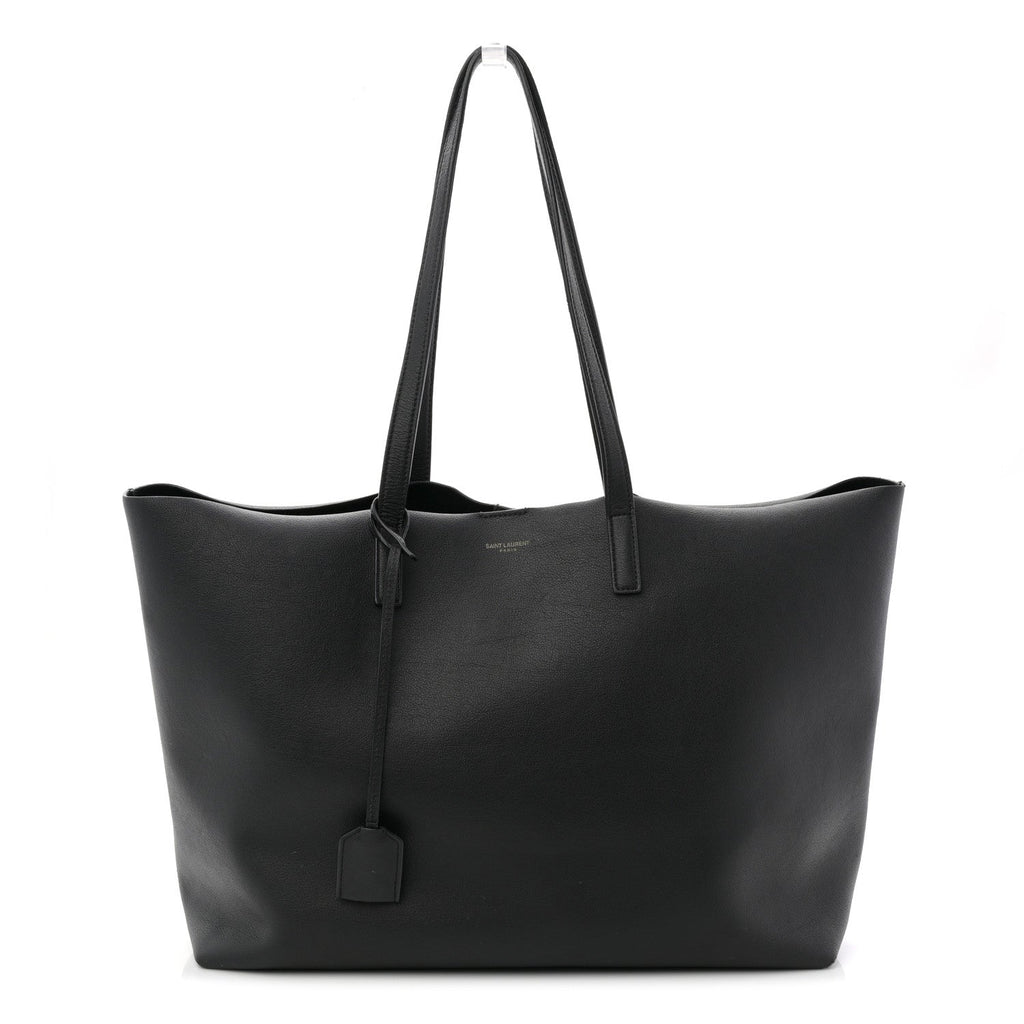 Calfskin Large Shopping Tote Black