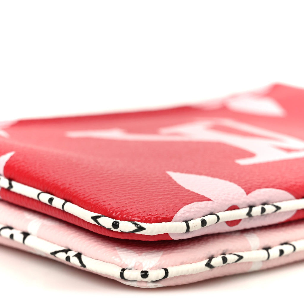 Monogram Giant Double Zip Pochette Rouge