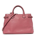 Grainy Calfskin House Check Medium Banner Tote Mauve Pink