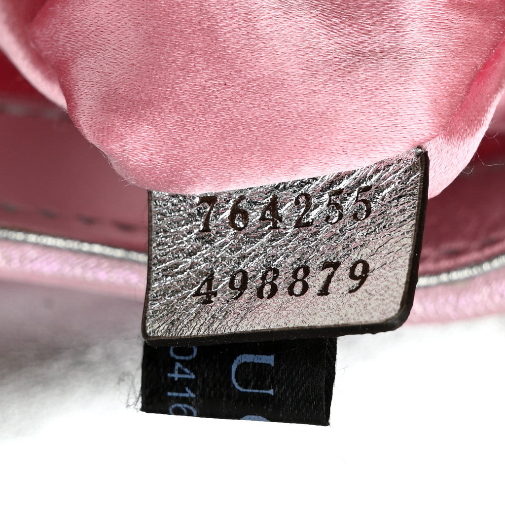 Iridescent Nappa Vertical Matelasse Medium Maxi Horsebit Chain Shoulder Bag Escape Pink