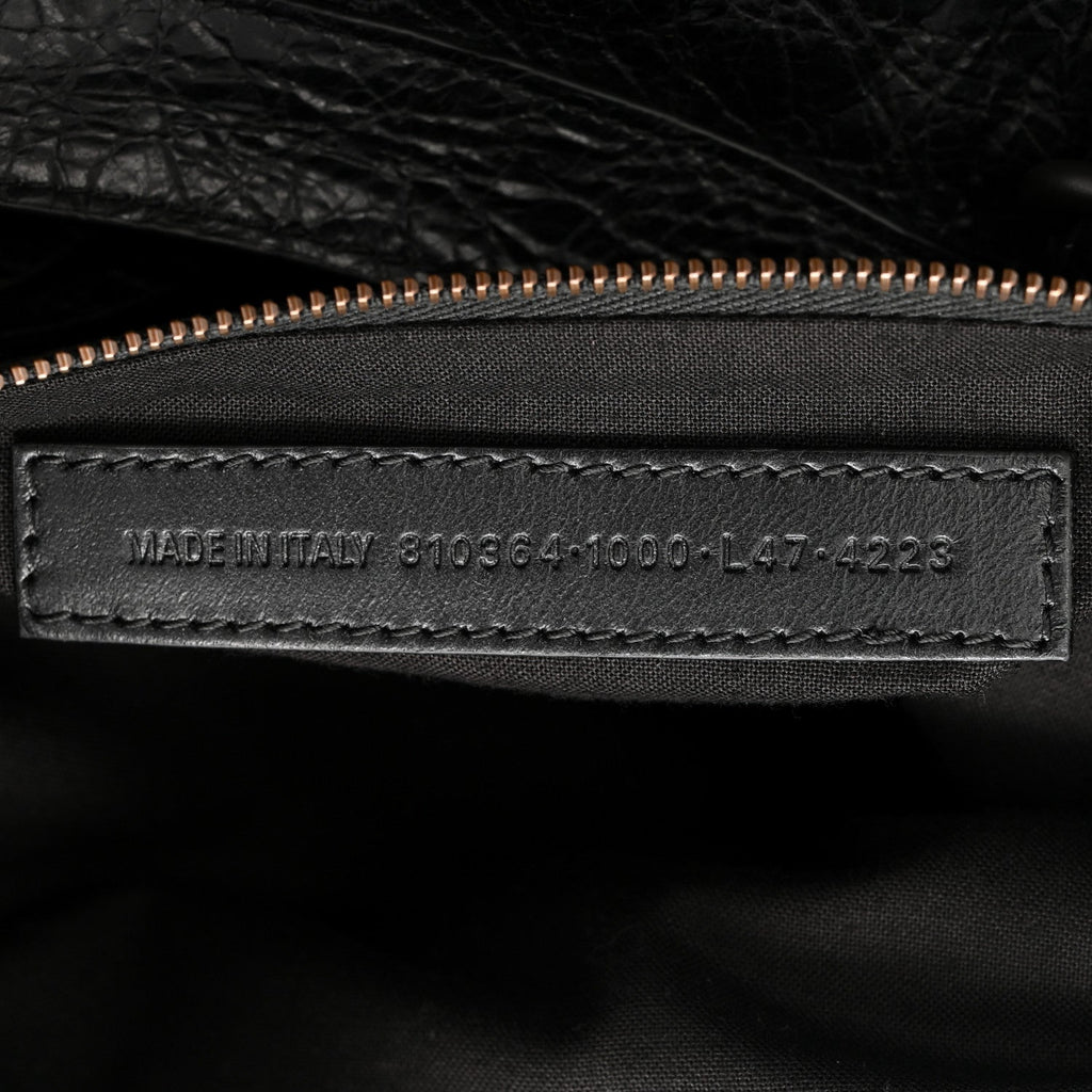 Arena Lambskin Brass Hardware Le City Travel Bag Black