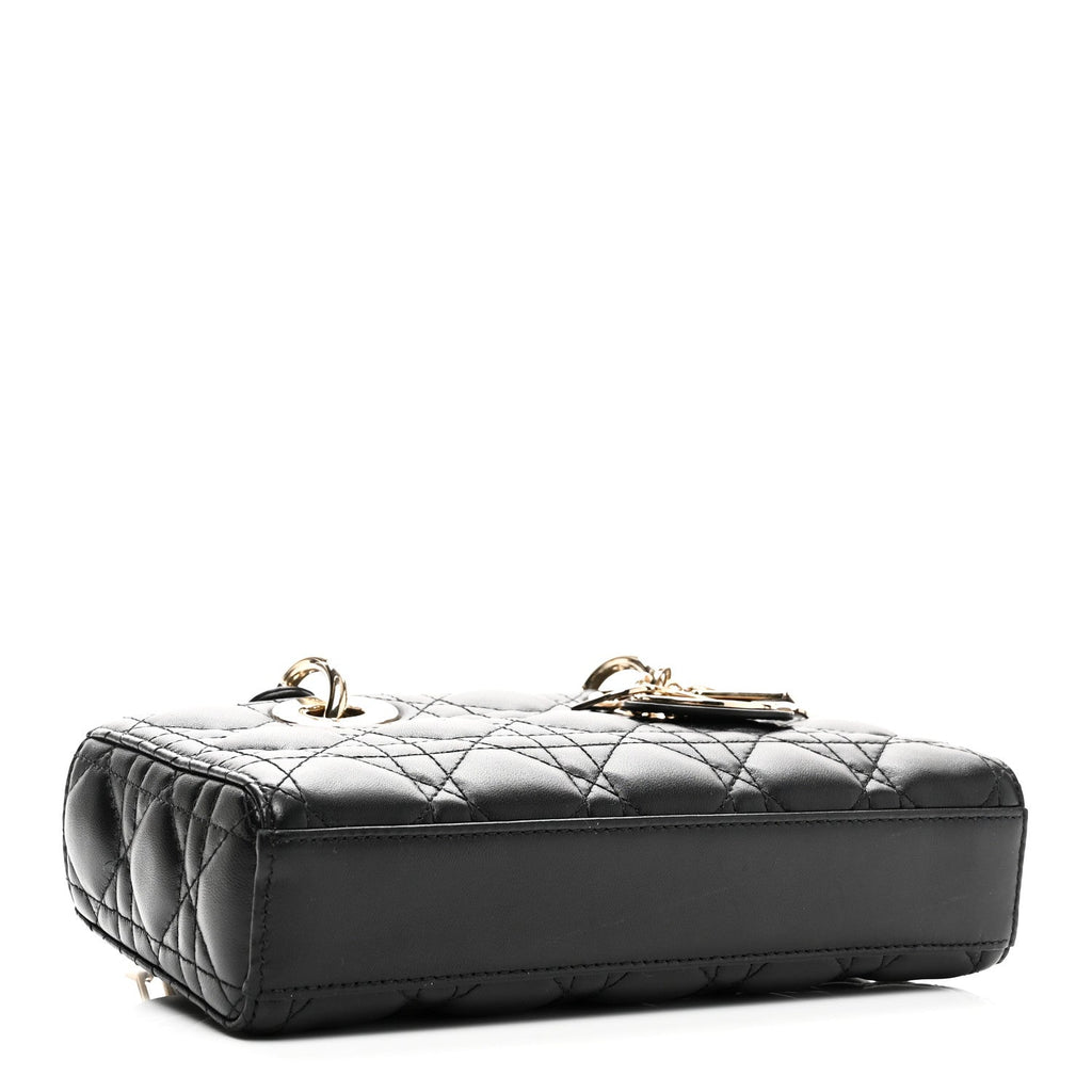Lambskin Cannage Small Lady D-Joy Black