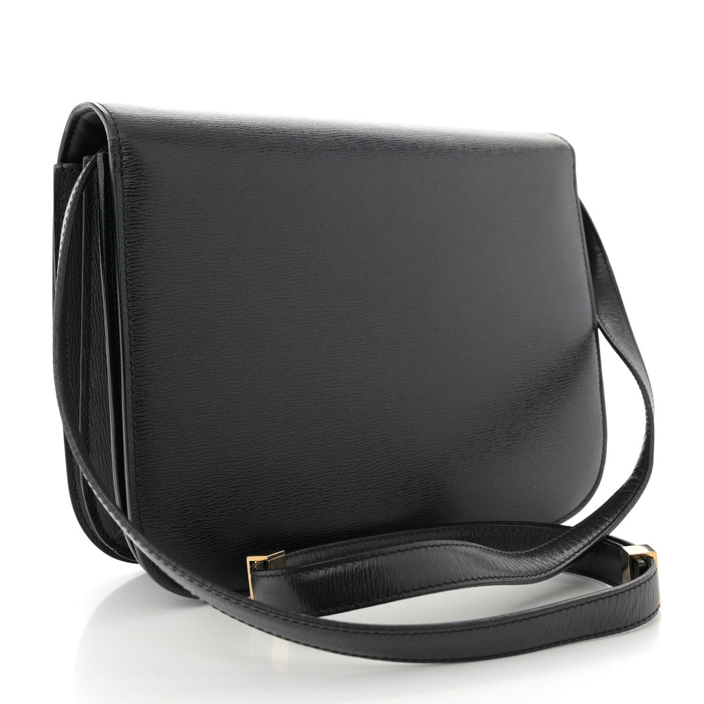 Liege Calfskin Medium Classic Box Flap Bag Black