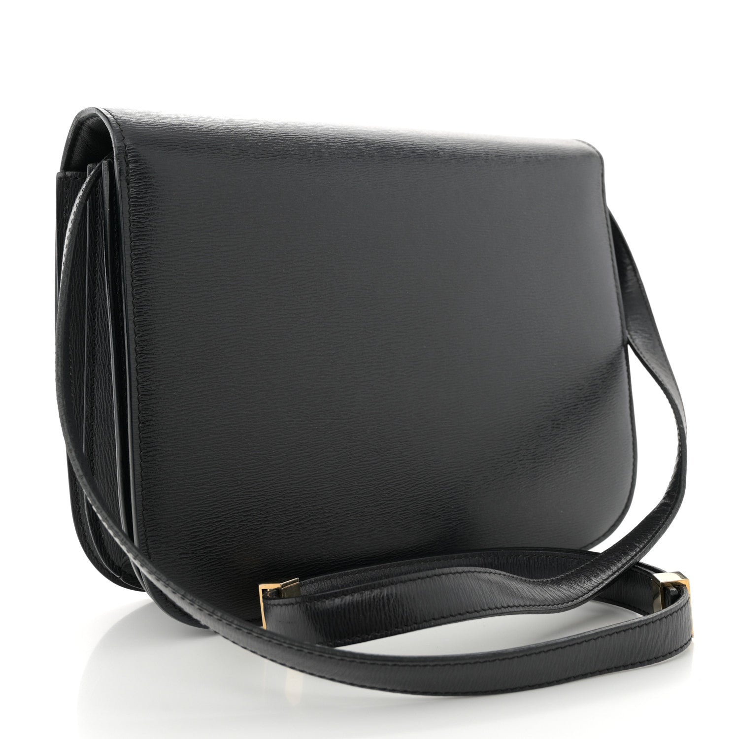 Liege Calfskin Medium Classic Box Flap Bag Black