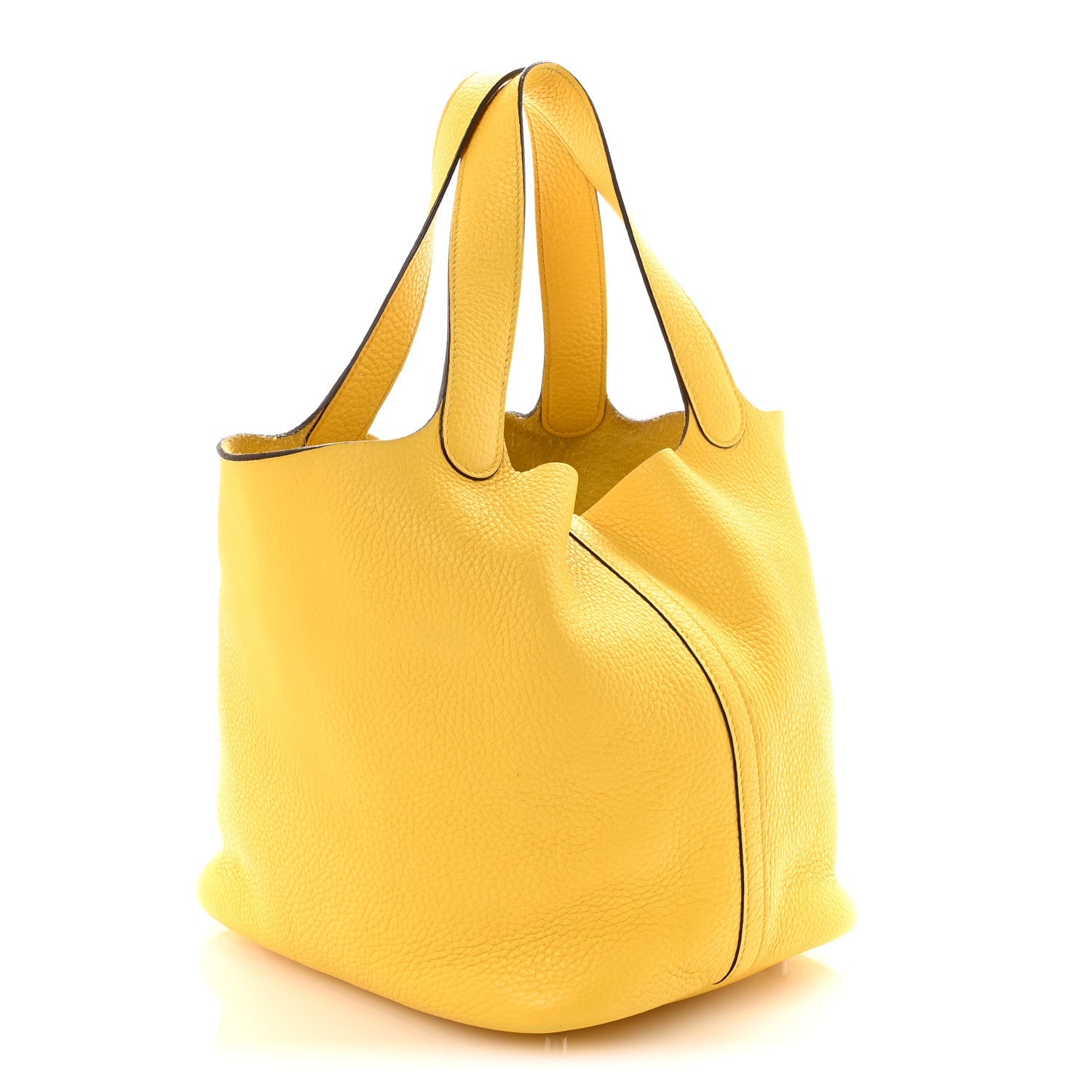 Taurillon Clemence Picotin Lock 22 MM  Jaune De Naples