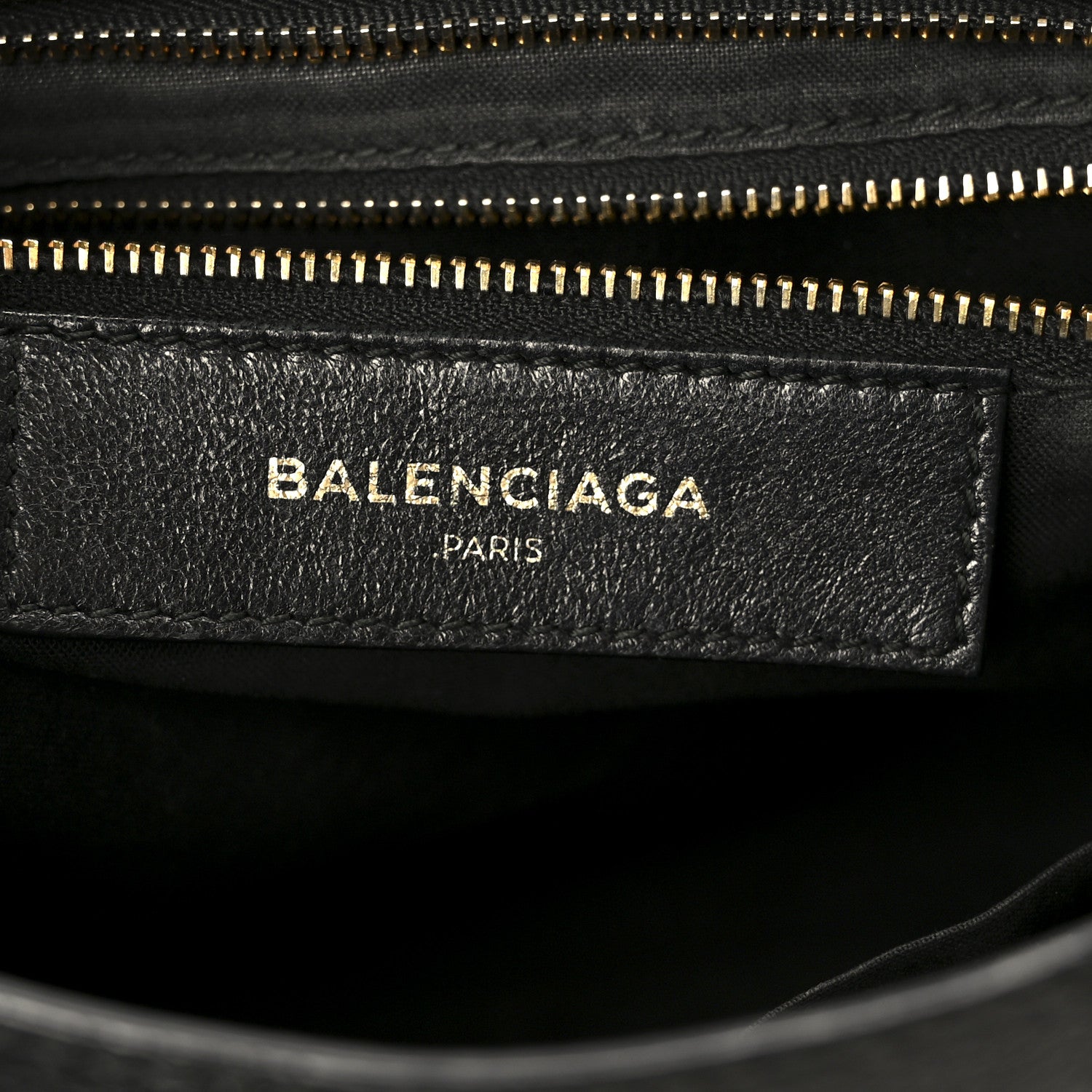 Chevre Gold Metallic Edge Hardware S City Black