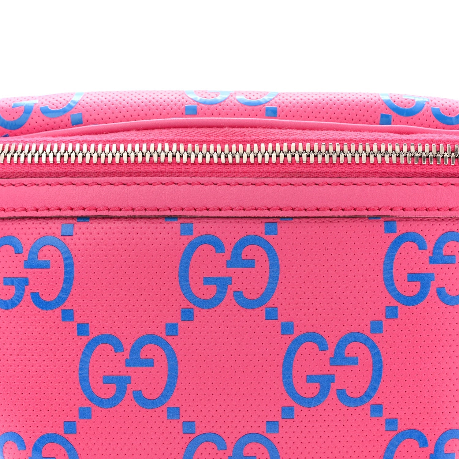 Calfskin GG Tennis Bi-Color Embossed Belt Bag Modern Fucsia Modern Blue