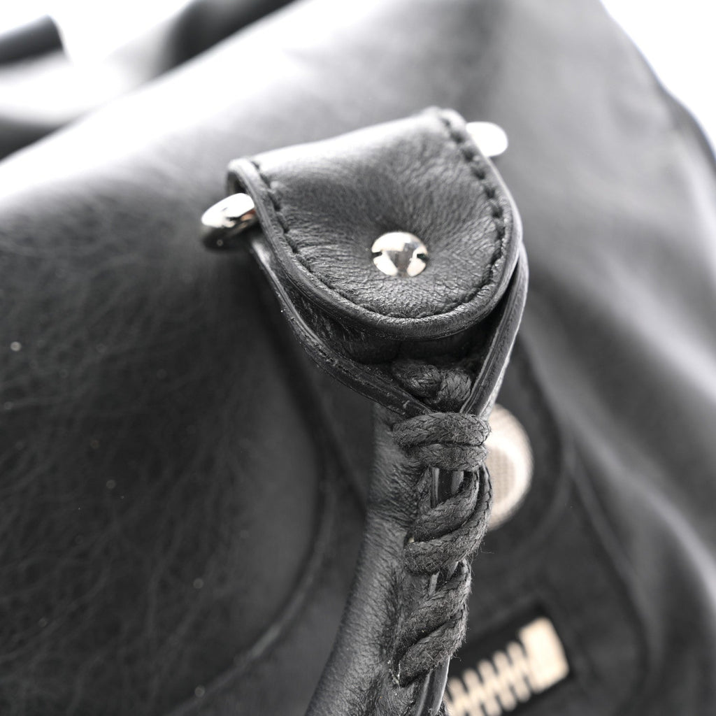 Agneau Giant 21 Silver Hardware Mid Day Black